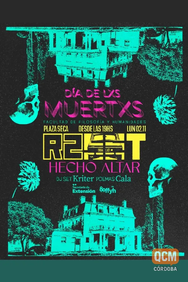 Afiche: R2set Hecho Altar: Celebración del Día de los Muertxs