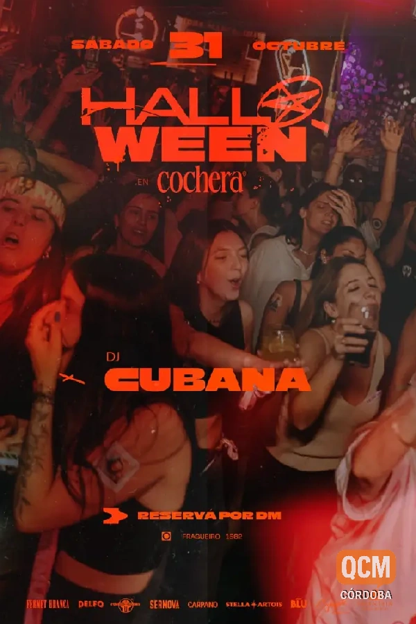 Afiche: Halloween en Cochera con Dj Cubana