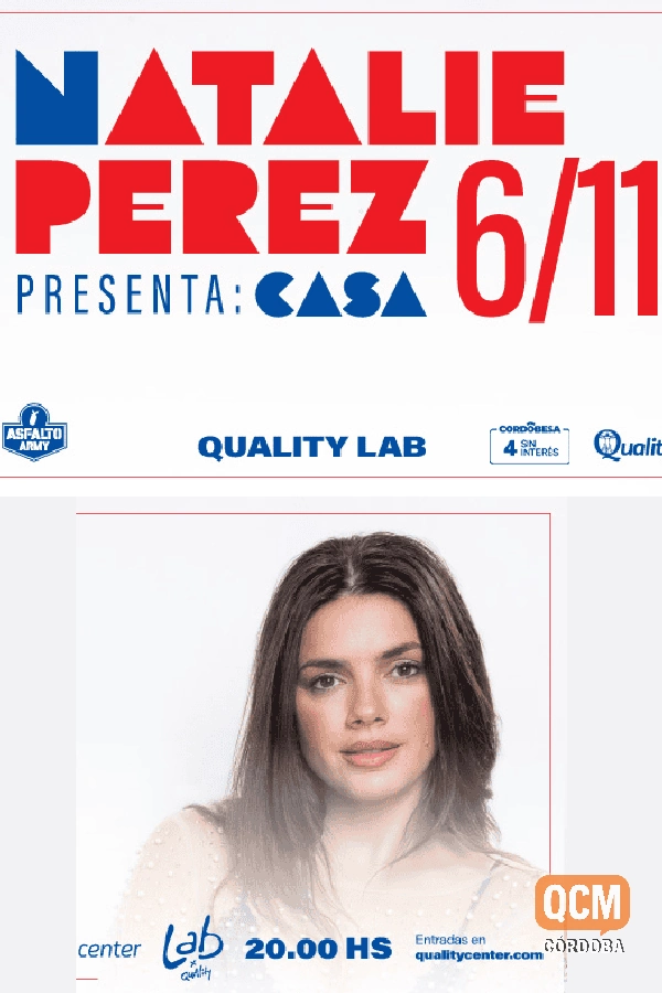 Afiche: Natalie Pérez Presenta Casa (gira)